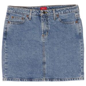 Mossimo Skirt Juniors Size 11 Short Denim Cotton Medium Blue NO STRETCH 32 x 17